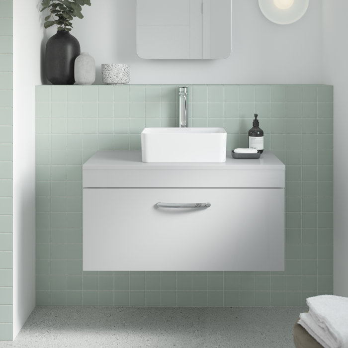 17 Stories Boushra 80cm WallMounted Under Sink Storage Unit Wayfair